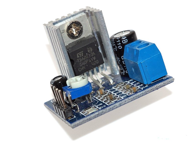 Modulis: audio, jaudas pastiprinātājs, mono, 18W, 6...12VDC, 32x23mm, TDA2030A