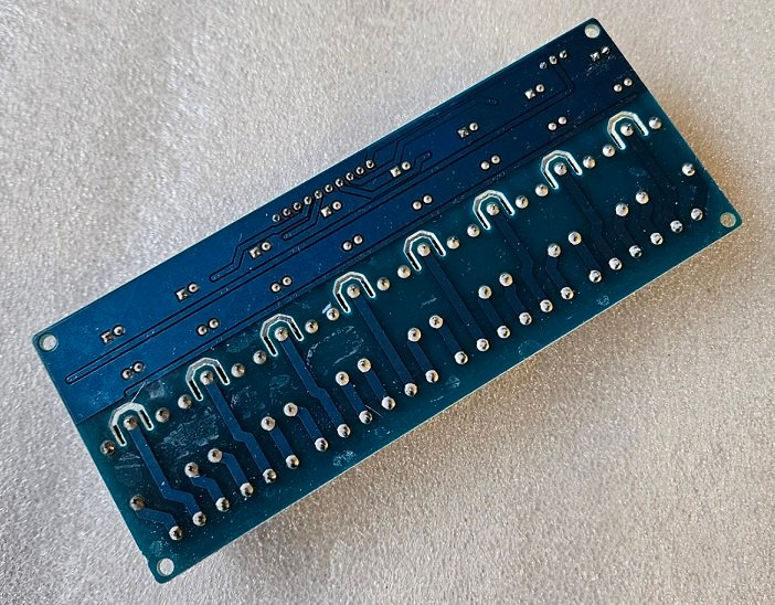 Modulis: relejs 8, 5VDC, 10A, Terminalbloki, 30VDC/250VAC,139x57x18mm