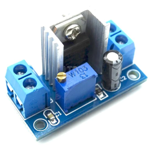 Modulis: Regulators ar trimmeri, step down, Uie=4.2...40V, Uiz=1.3...37V, 1.5A, 35x17x24mm, LM317T