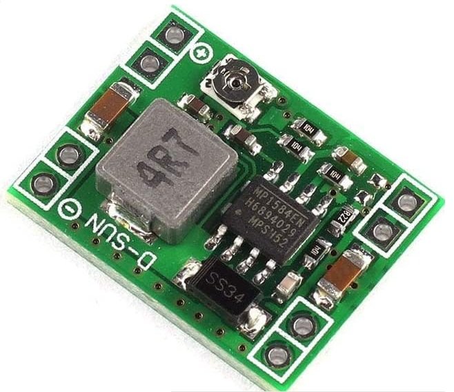 Modulis: Pārveidotājs, step down, Uie=4.5V-28V, Uiz=0.8V-20V, 3A, 80..96%, 22x17x4mm, MP1584EN