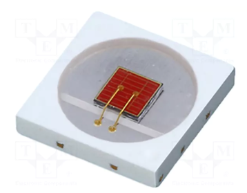 Ultra spožas gaismas diode, 1W, 37...58lm, 130grad, 1.8...2.6V/350mA, 615...630nm, 3x3x0.52mm, sarkana, 3030