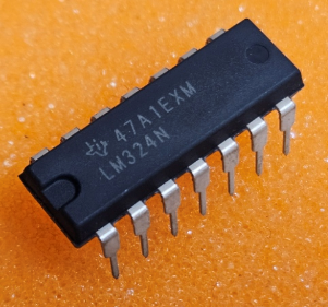 LM324N Mikroshēma Low Power Quad Operational Amplifiers, DIP14