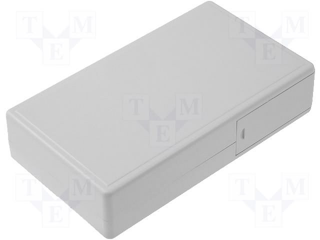 Plastmasas korpuss, 60x110x25mm, ABS, ar bateriju nodalījumu, peleka krasa