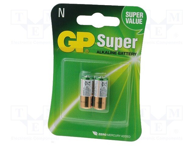 SUM5(N, R1) baterijas GP, Alkaline, 1.5V, Ø12x30.2mm, 9.9g