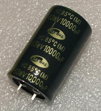 10000/63V, 85C, Ø30x50mm, ±20%, Kondensators elektrolītisks, 2000h, SNAP-IN, SAMWHA
