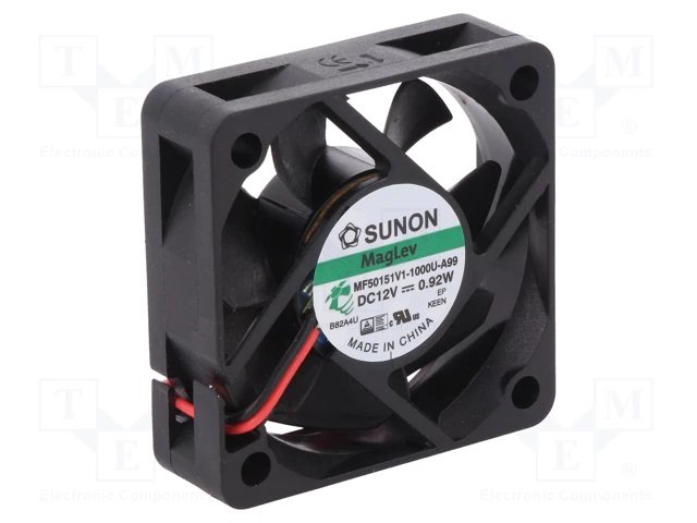 50x50x15mm, DC12V, MagLev, 28.73m3/h, 33dB, 6100RPM, 0.92W, Ventilators