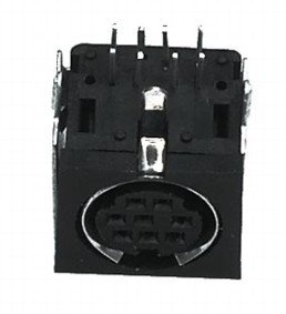 7PIN minidin ligzda, THT