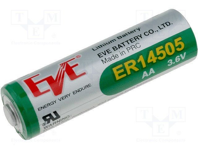 Litija baterija, 3.6V, AA, 14.5*48mm, 2700mah, 17.29 g
