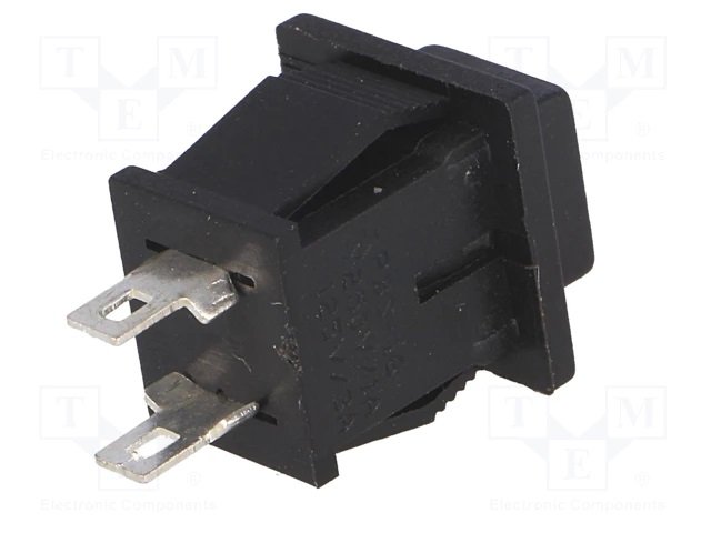 Poga SPST-NC, ON-(OFF), 1A/250VAC, 14x14x18mm, 1 kontakts uz ATSLĒGŠANU, bez fiksacijas