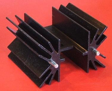 Radiators 42x38x25mm, H veida, 6.2K/W, TO220, aluminijs, melna krasa
