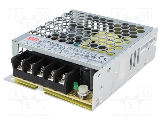 Barošanas bloks 220V=>24V(21.6...28.8VDC), 1.5A, 36W, 99x82x30mm, 0.214kg, modulis