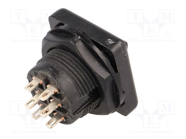 Taustiņslēdzis DPDT, ON-ON, 6A/250VAC, lodēšanai, M18, Ø18.2mm, 23x23x19mm, SCI, ar fiksaciju