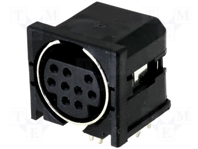 9PIN minidin ligzda, THT