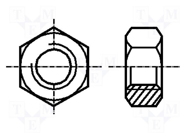 Uzgrieznis M4, metālisks, H=3.2mm, 7mm