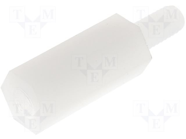 Distancers plastmasas L=12.7mm, M3 iekšeja vitne- M3 areja vitna