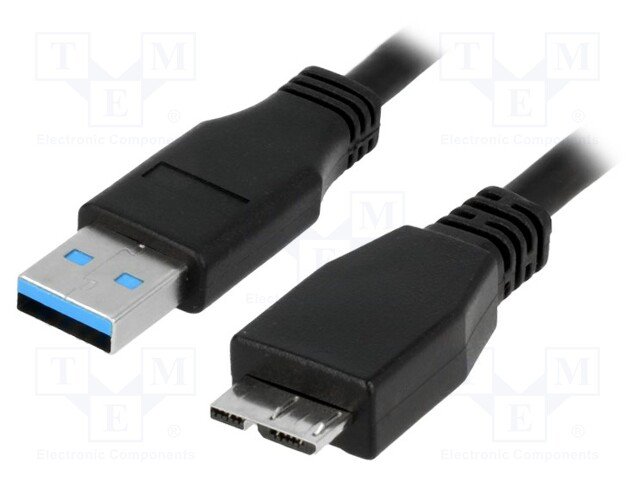 MicroUSB-B(3.0) štekers/USB A(3.0) štekers, vads, 1m