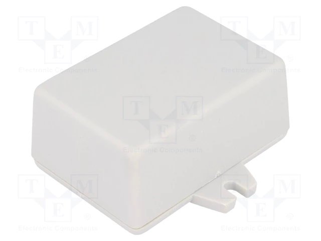 Plastmasas korpuss, 47x66x30mm, polistirens, peleka krasa, ar piestiprinājumiem