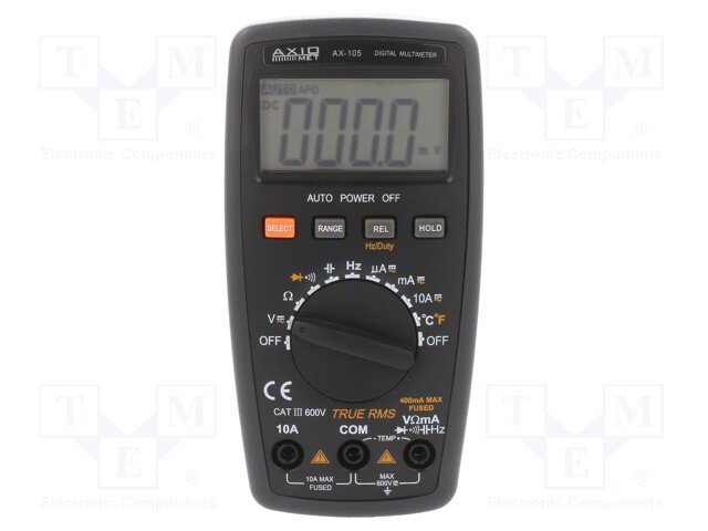 AX-105 Multimeters (barošana 3 baterijas 1.5V LR03(AAA)