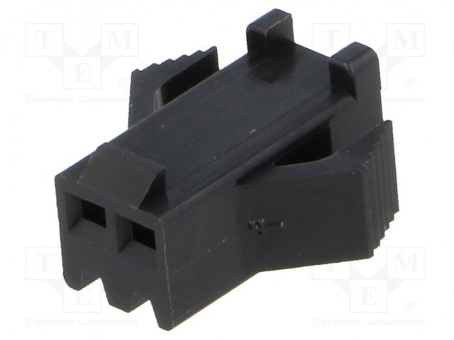 SM connector, 2pin, štekers/mama uz vadam, bez kontaktiem, solis=2.5mm, 250V/3A