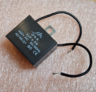 5.0/450VAC, 38x24x30mm, 3000h, polipropelena kondensators dzinējiem, Jb Capacitors