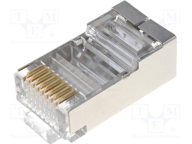 RJ45(8/8) spraudnis, CRIMP, ekranets