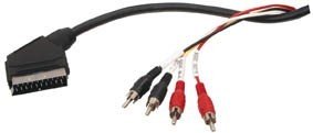 SCART štekers/4RCA štekers vads, 1.5m