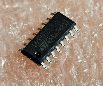 L6591 SMD Mikroshēma PWM controller for ZVS half bridge, SO16