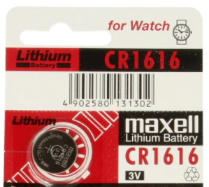 CR1616 litija baterija, 3.0V, Ø16x1.6mm, MAXELL, 2.20gr