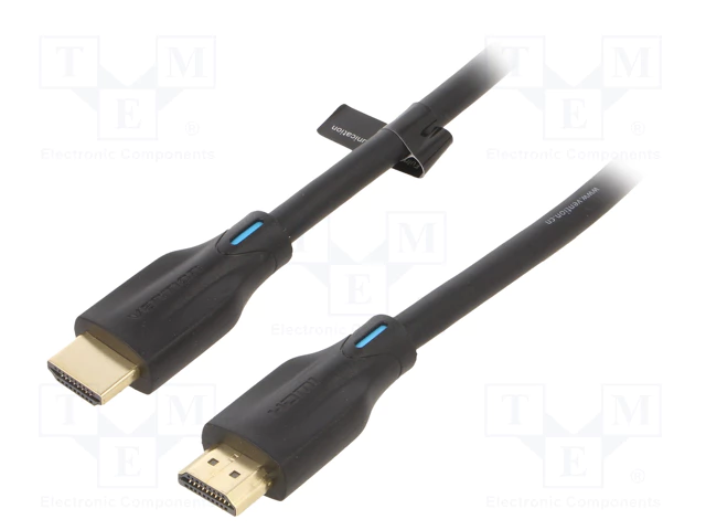 HDMI 19p štekers/19p štekers, versija 2.1, High Speed + Ethernet, 8K, UHD 4320p, VENTION, 1m