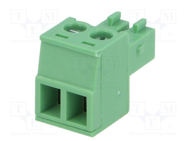 Terminal blocks vadam, ligzda, 2pin, 3.81mm, 0.5÷1.5mm2, taisns, 7A