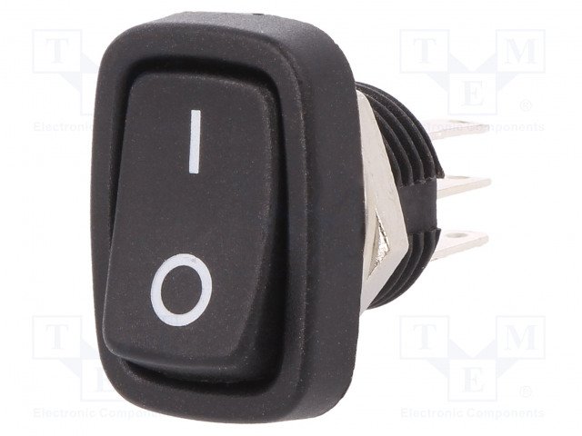 Taustiņslēdzis, DPDT, ON-ON, 3A/250VAC, lodēšanai, M12, Ø12.2mm, 20.3x14.4x13.5mm, SCI, ar fiksaciju