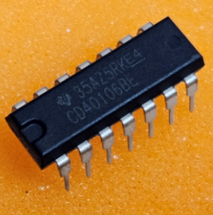 CD40106BE Mikroshēma hex Schmitt trigger, DIP14