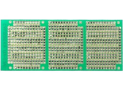 Maketēšanas plate 48x114mm ar 682 caurumiem, stikltekstolits, 1.5mm