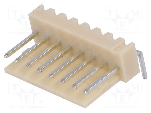 8pin, ligzda/papa, šasijai, solis=2.54mm, leņķisks, THT, 250V/3A, NS25