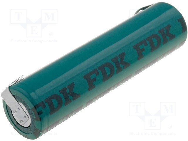 Akumulatori 7/5A, FDK, ar plakaniem izvadiem, Ni-MH, 3800mAh, Ø16.6x66.2mm, 1.2V, 50gr.
