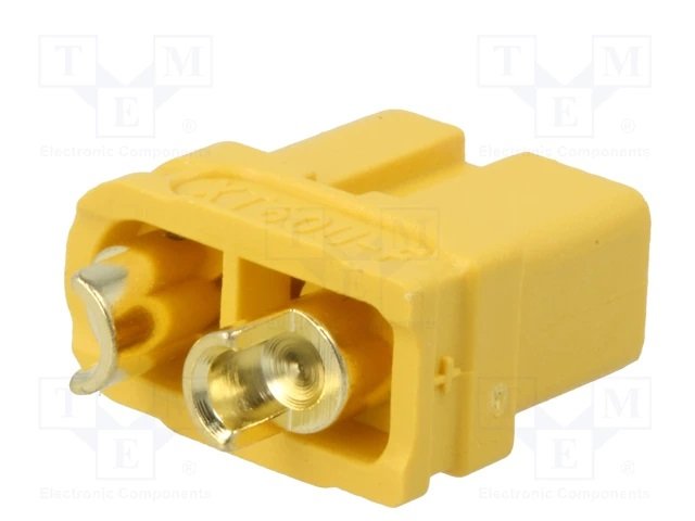 2Pin, XT60, "mama", 500V, 30A, 12AWG, lodejama vadam, bez aizmugures vāka