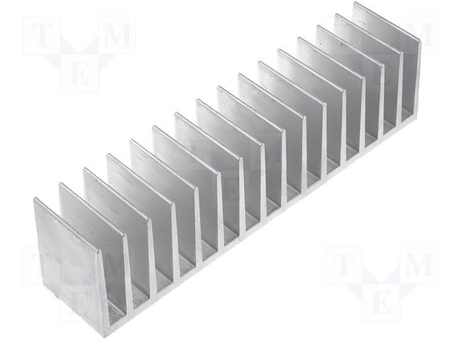 Radiators 190x40x50mm, aluminijs, sudraba krāsa