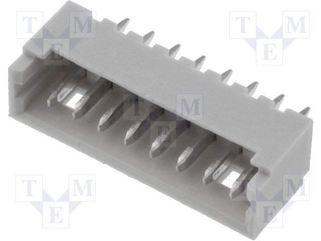 8pin, ligzda/papa, šasijai, solis=1.25mm, taisns, THT, 125V/1A, Micro serija