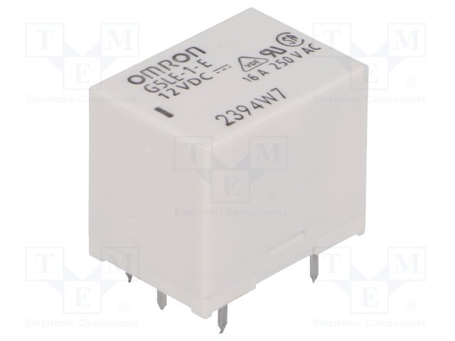 Relejs DC12V, SPDT, 16A/250VAC, 10A/35VDC, 360R(33.3mA), viens kontakts uz pārslēgšanu, 22.5x16.5x19mm, OMRON