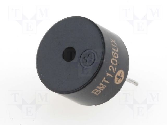 Zummers, 3-7V, 30mA, 85dB, 2300Hz, Ø12x7.5mm