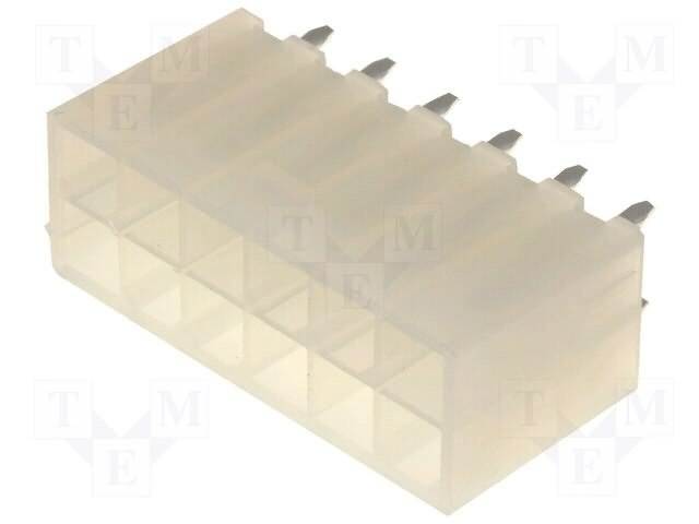12pin(2x6), "papa", 4.2x4.2mm, THT, "Mini-Fit® serija, 9A/600V, taisns