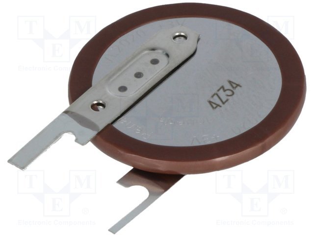 Akumulatori Li-Ion, VL2020, 3.0V, 0.02aH, 20x2.7mm, vertikala, ar kajam, 3.12gr.