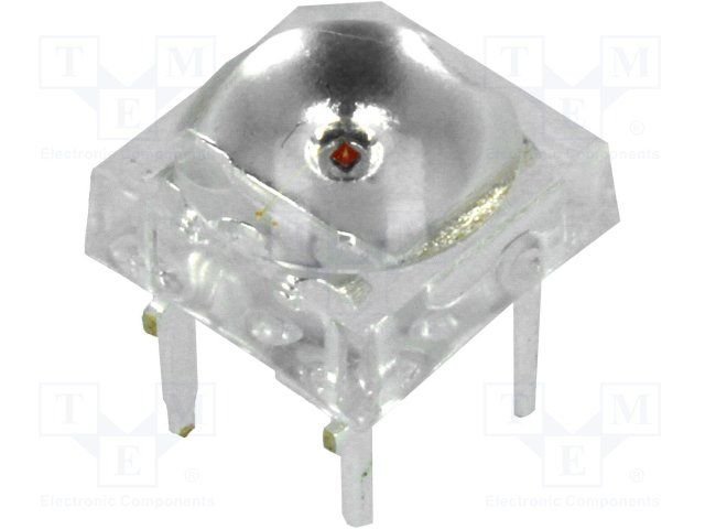 7x7mm, dzeltena, superflux, 2180...4800mcd, 130°, 1.8...2.4V/70mA, 585-595nm, gaismas diode
