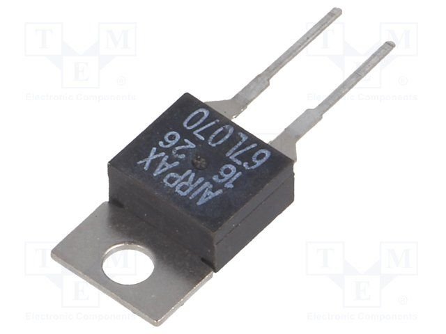 Termostats, 70C/50C, NC, 120VAC/1A, 10.2x4.6x30mm, Pēc iepriekšēja pasūtījuma