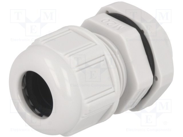 Kabeļu ievade 7...12mm, IP68, -40...100°C, poliamids, M20, pelekā krasa