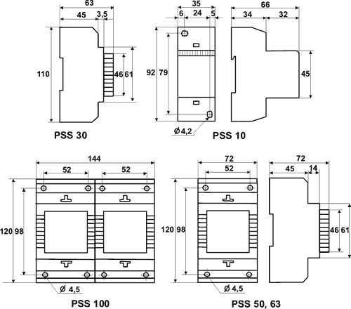 Drošības transformators 30VA, 230VAC, 230V, IP30, Mounting: DIN, Pēc iepriekšēja pasūtījuma