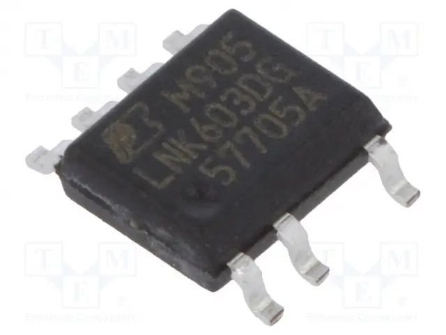 LNK603DG SMD Mikroshēma, Energy-Efficient, Accurate CV/CC Switcher for Adapters and Chargers 2.5W, (85-265VAC), LinkSwitch-II, SO7