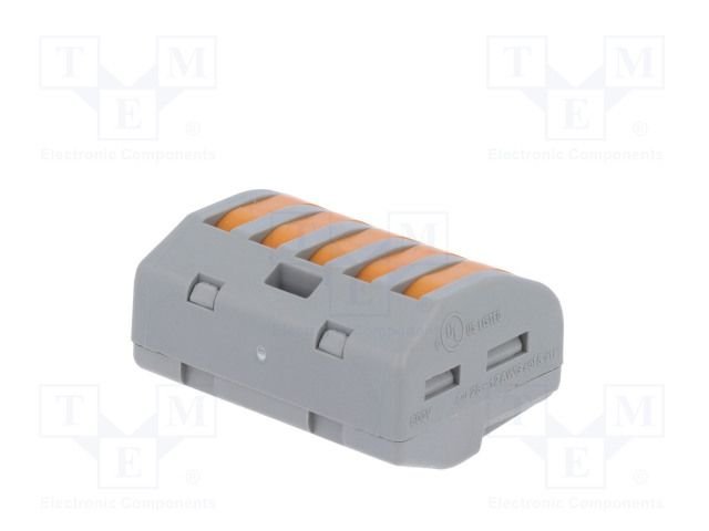 Kabeļa atrs savienotājs, 0.2...2.5mm2, 5pin, 24A/450V, 28AWG...12AWG