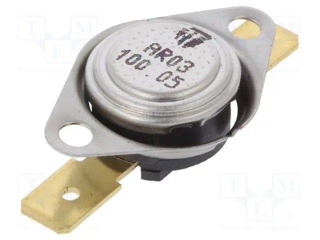 AR03W1S3-100 Termostats, 100grad., ±5°C, SPST-NC, 250VAC/16A, automātisks reset