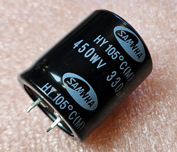 330/450V, 105C, Ø35x40mm, ±20%, Kondensators elektrolītisks, 7000h, SAMWHA, SNAP-IN